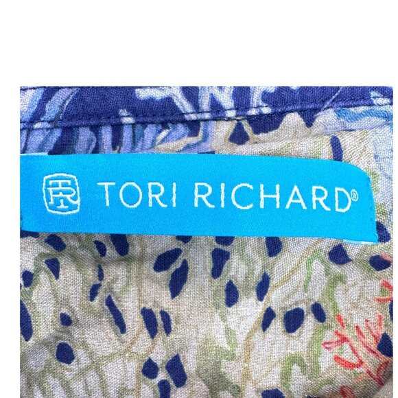 Tori Richard Mens 3XL Blue Ocean Shirt Hawaiian Under The Sea Coral Octopus Camp - Picture 3 of 5